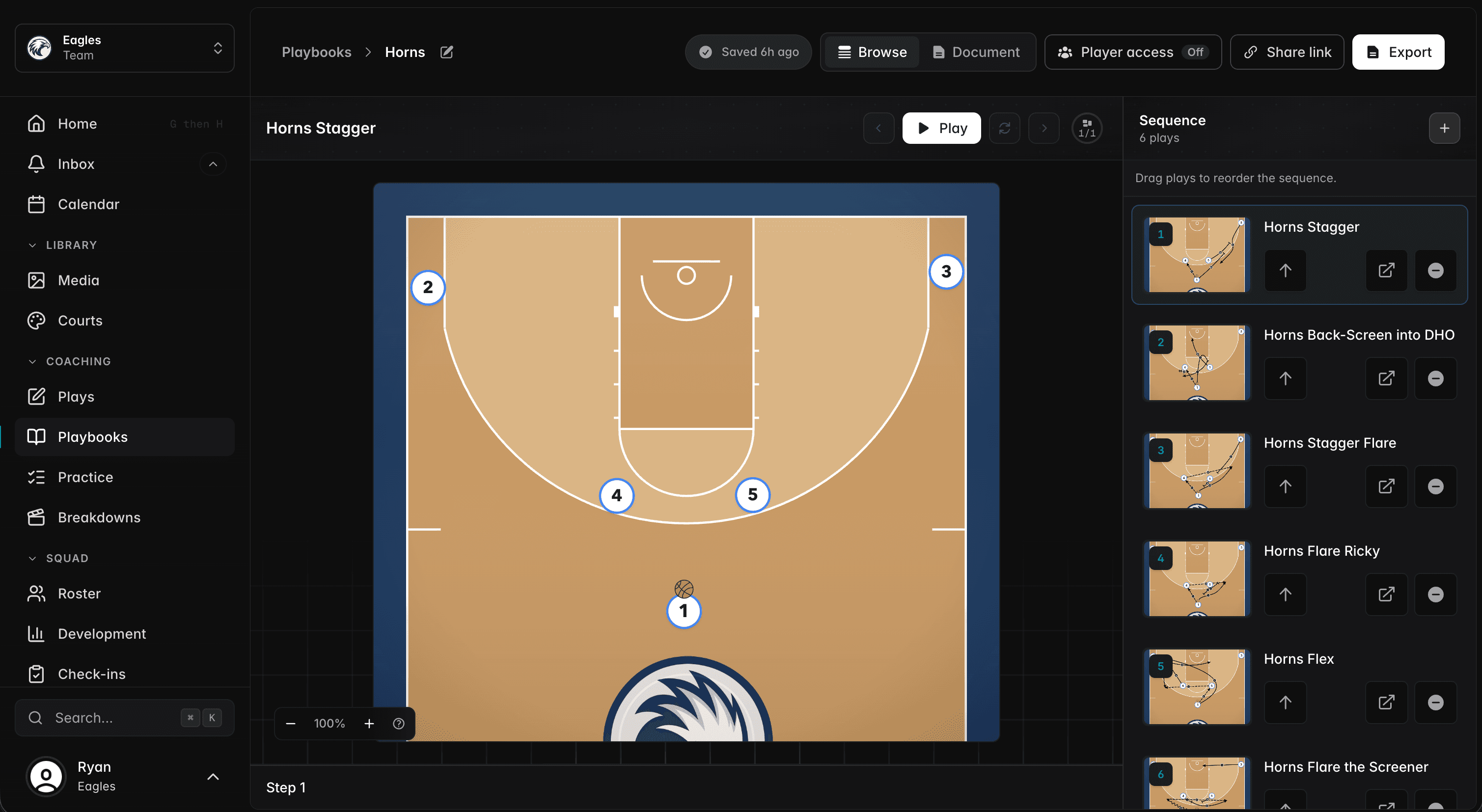 Playbook browse and document views